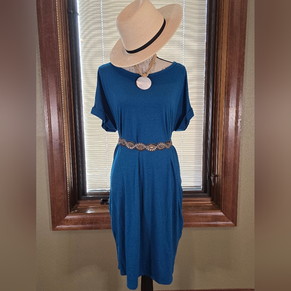 Indigo Oversized T-shirt Dress